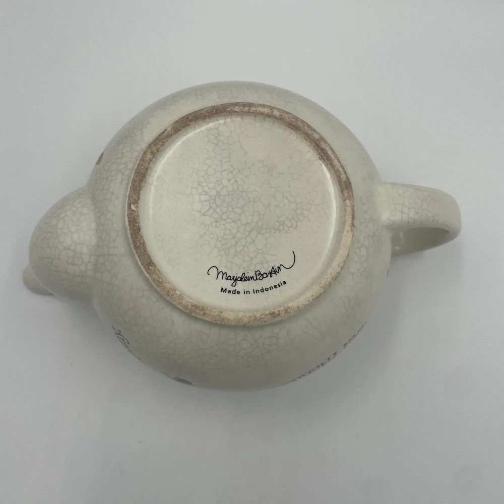 90s Cottagecore Teapot with Birds Vtg Marjolein Bastin Nature Friendship Poem